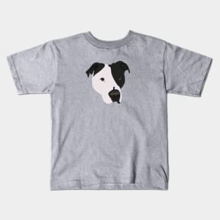 Black and White Pit Bull Kids T-Shirt